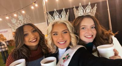 Miss Blossomtime Court helping at Fit4Fall 5K