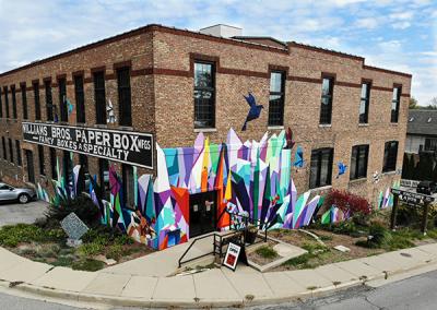 You can't miss our historic building on Broad St. with a Mural by Kimberly Wood. 