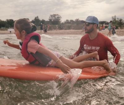 Instructors teach campers important lessons on water safety - and have a lot of fun along the way