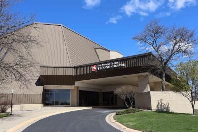 Exterior of the Lake Michigan College Mendel Center Jenkins Theatre entrance