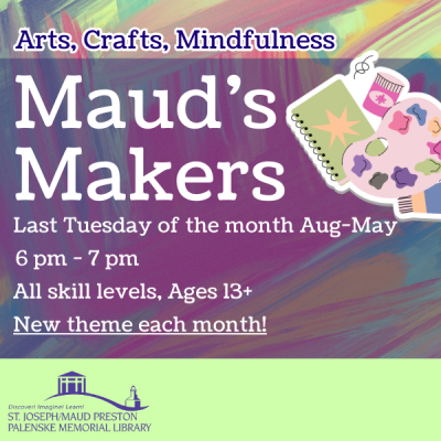 Join us for our "Arts, Crafts, & Mindfulness" Club! This inter generational program meets on the 4th Tuesday of the month for a session of something arty, something crafty, something mindful, or al...