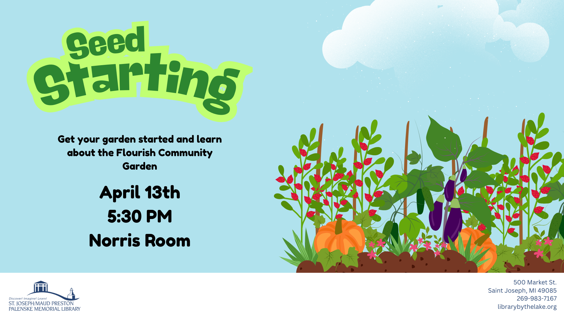 Get your garden started and learn about the local Flourish Community Garden in Benton Harbor.
