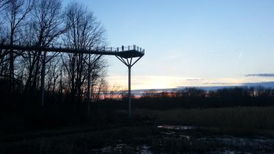 View from below of deck