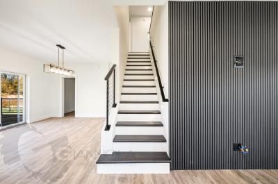 The Haven Staircase and Living Room Accent Wall