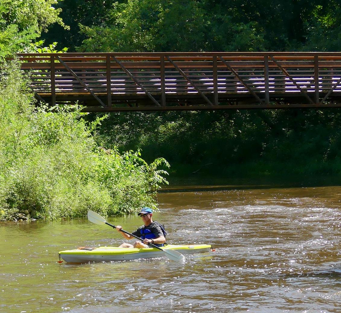 Kayaker & bridge view