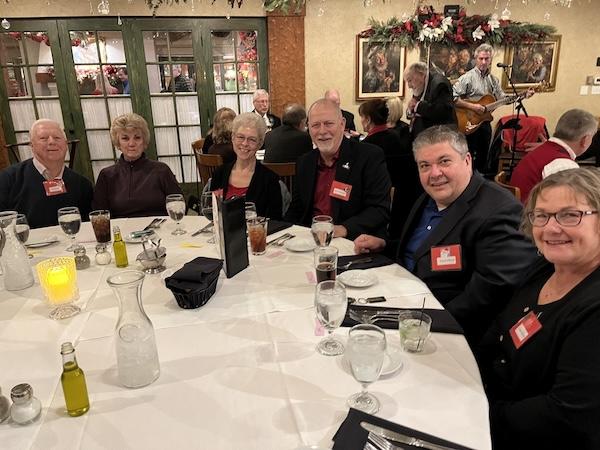 Happy Lions enjoy the annual Christmas Party.