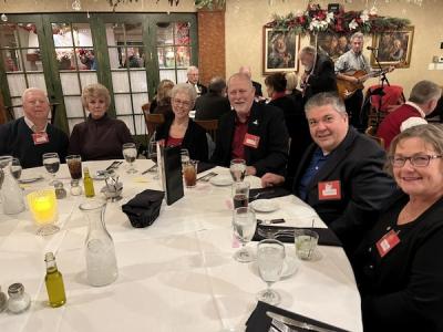 Happy Lions enjoy the annual Christmas Party.