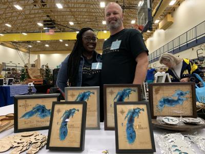 One of many crafters at the annual Show on the first Saturday every November1
