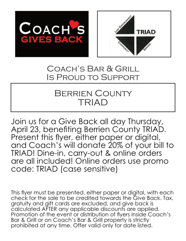 Berrien County TRIAD Give Back logo