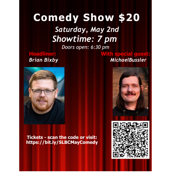 SISTER LAKES BREWING - MAY COMEDY SHOW logo