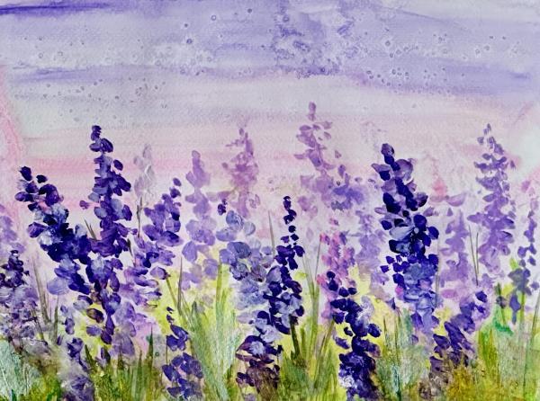 Lavender Gouache Painting Class