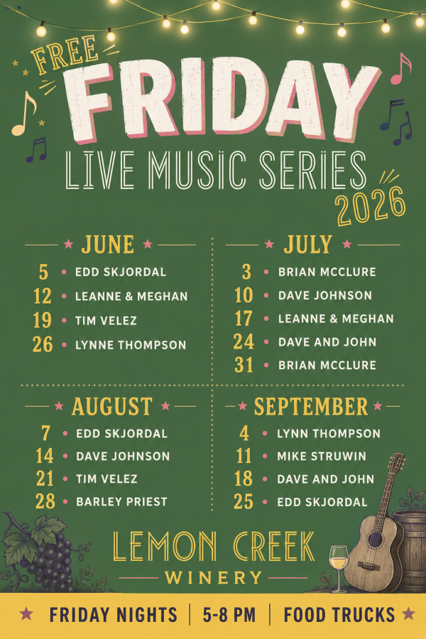 FREE Friday Live Music Schedule 2026
