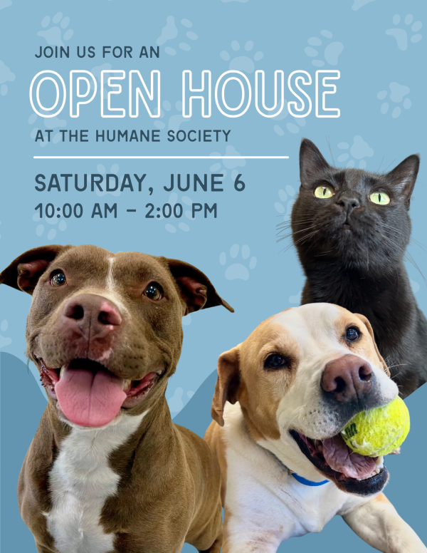 A flyer for an Open House at the Humane Society