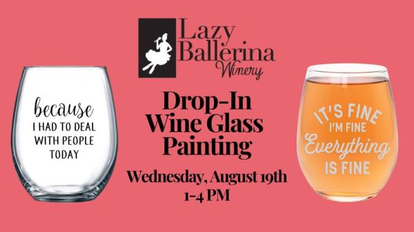 Lazy Ballerina Wine Glass Painting