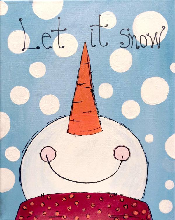 Snowman Acrylic Painting Class at Chill Hill Winery 