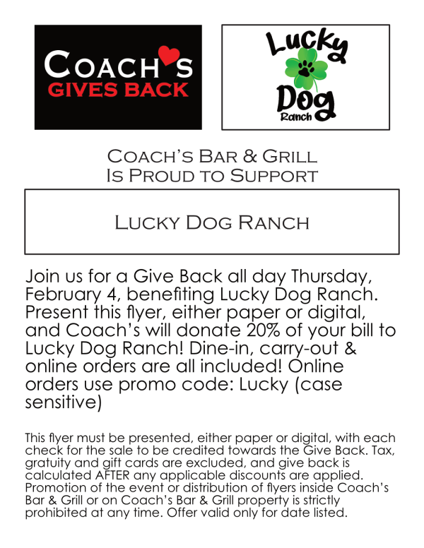 Lucky Dog Ranch Give Back