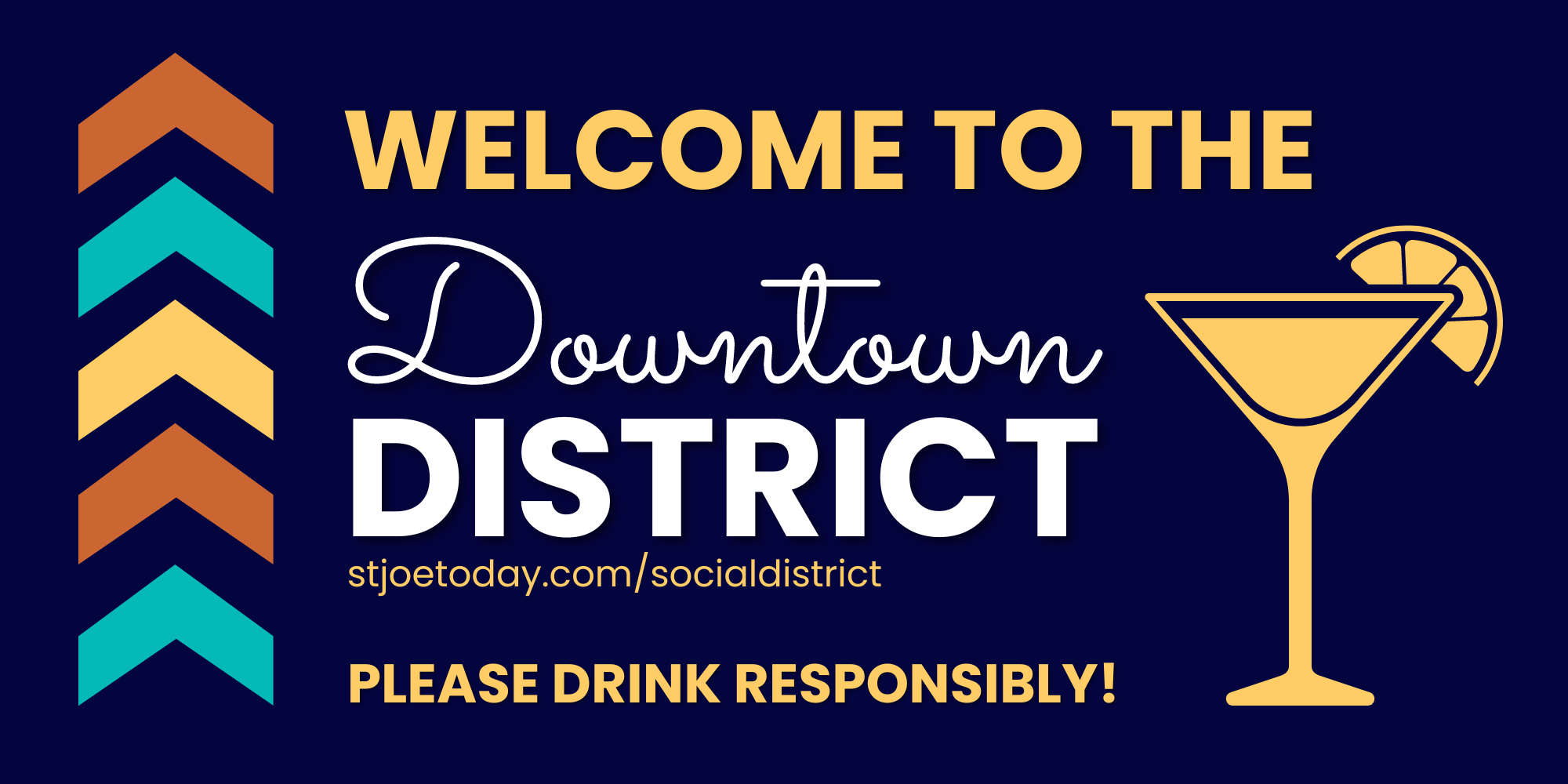 Social District Sticker Entering Yellow 1